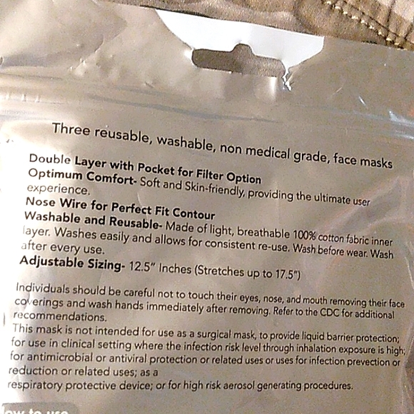 ☆NWT☆ TORRID Washable/Reusable Gingham Bandana 3 pack Masks☆ - Picture 6 of 8